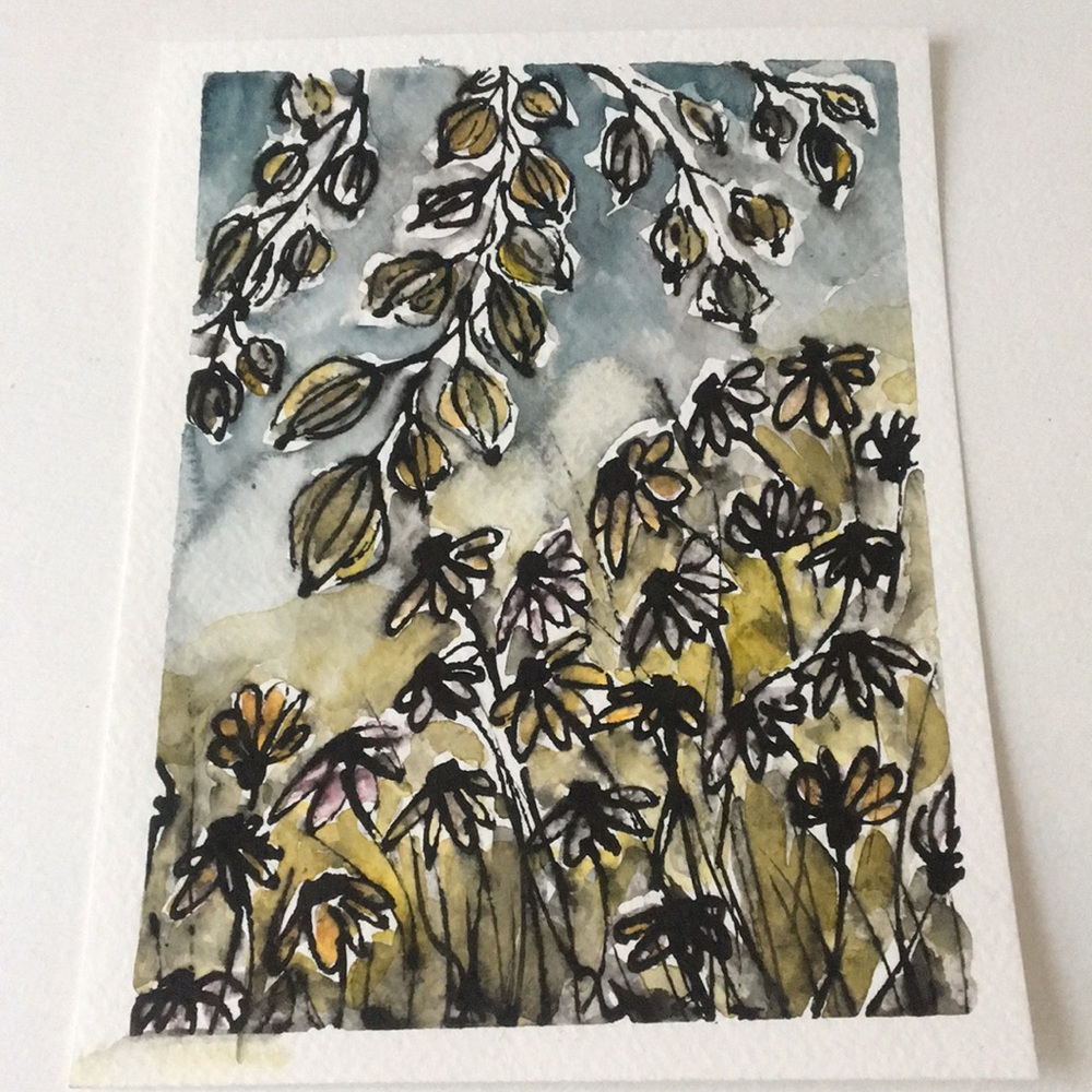 Watercolor and ink painting